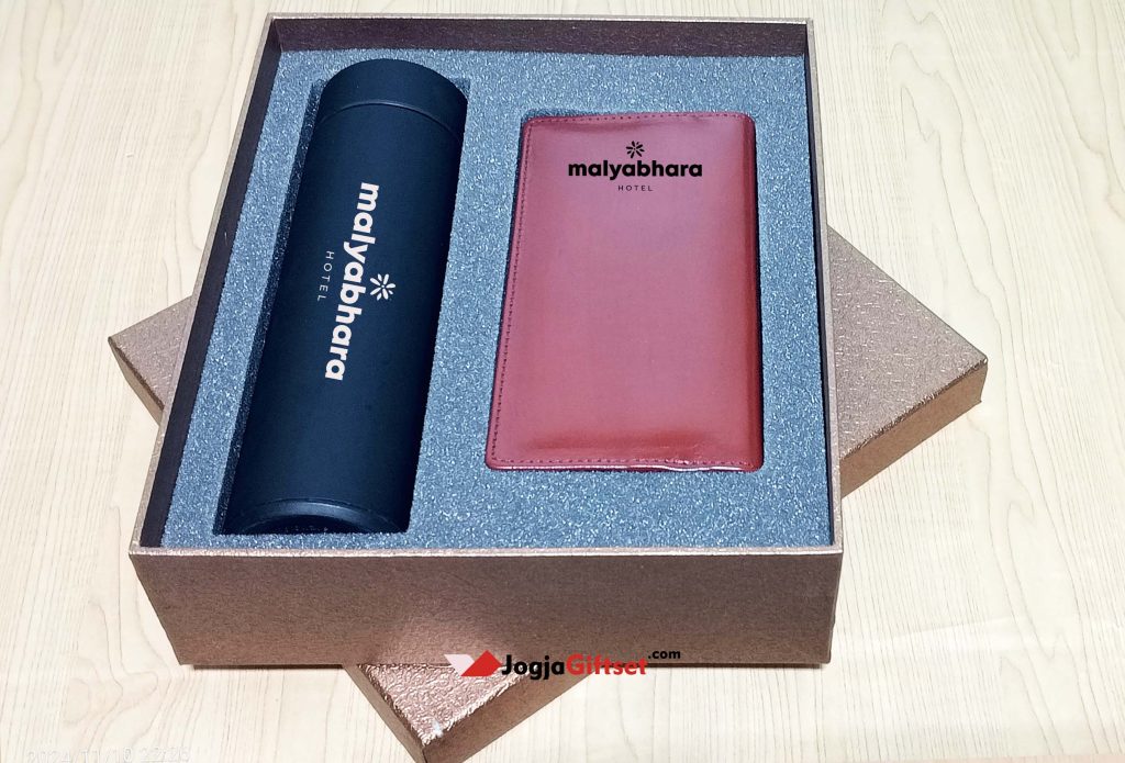 Giftset Tumbler LED doff dompet kulit