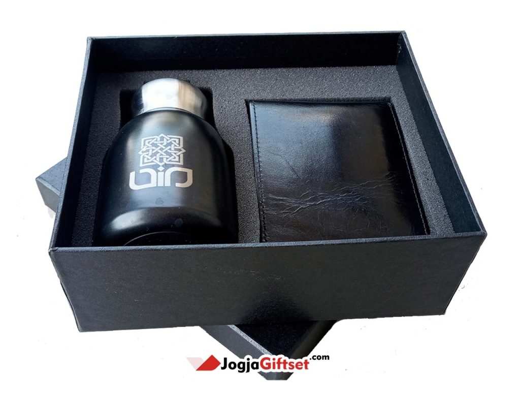 Giftset Grafir tumbler mini dompet kulit asli