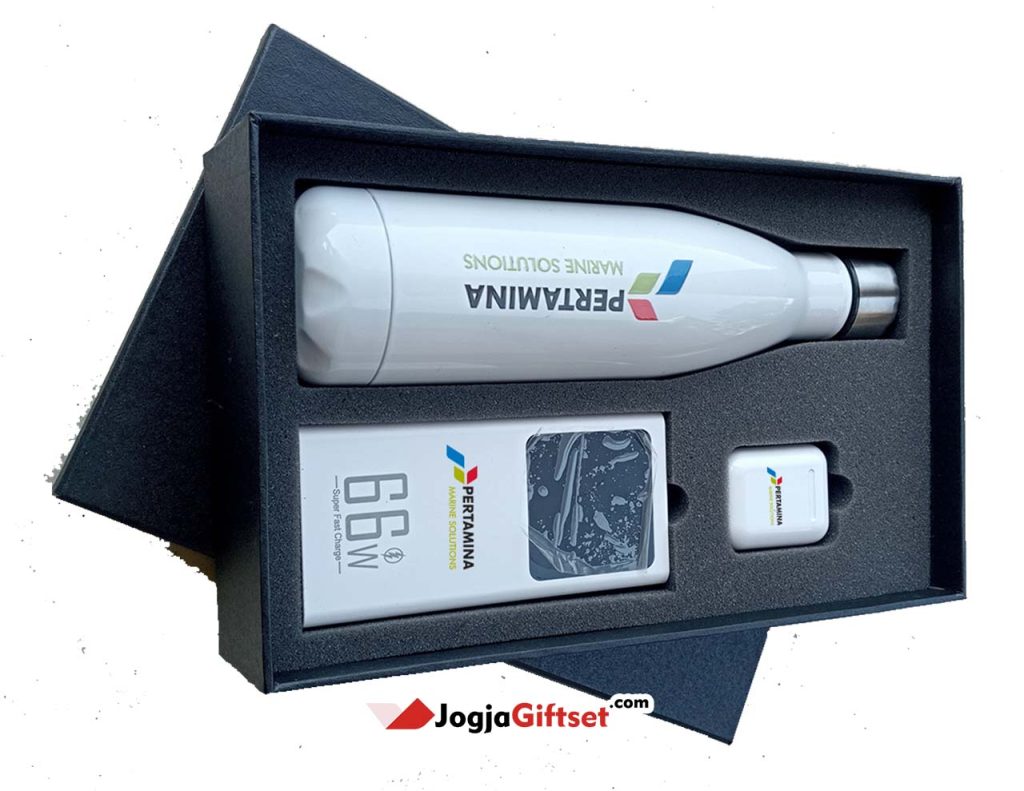 Paket Giftset Pena Powerbank Earphone